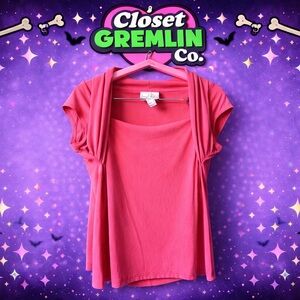 Joseph Ribkoff Vibrant Pink/Coral Short Sleeve Top